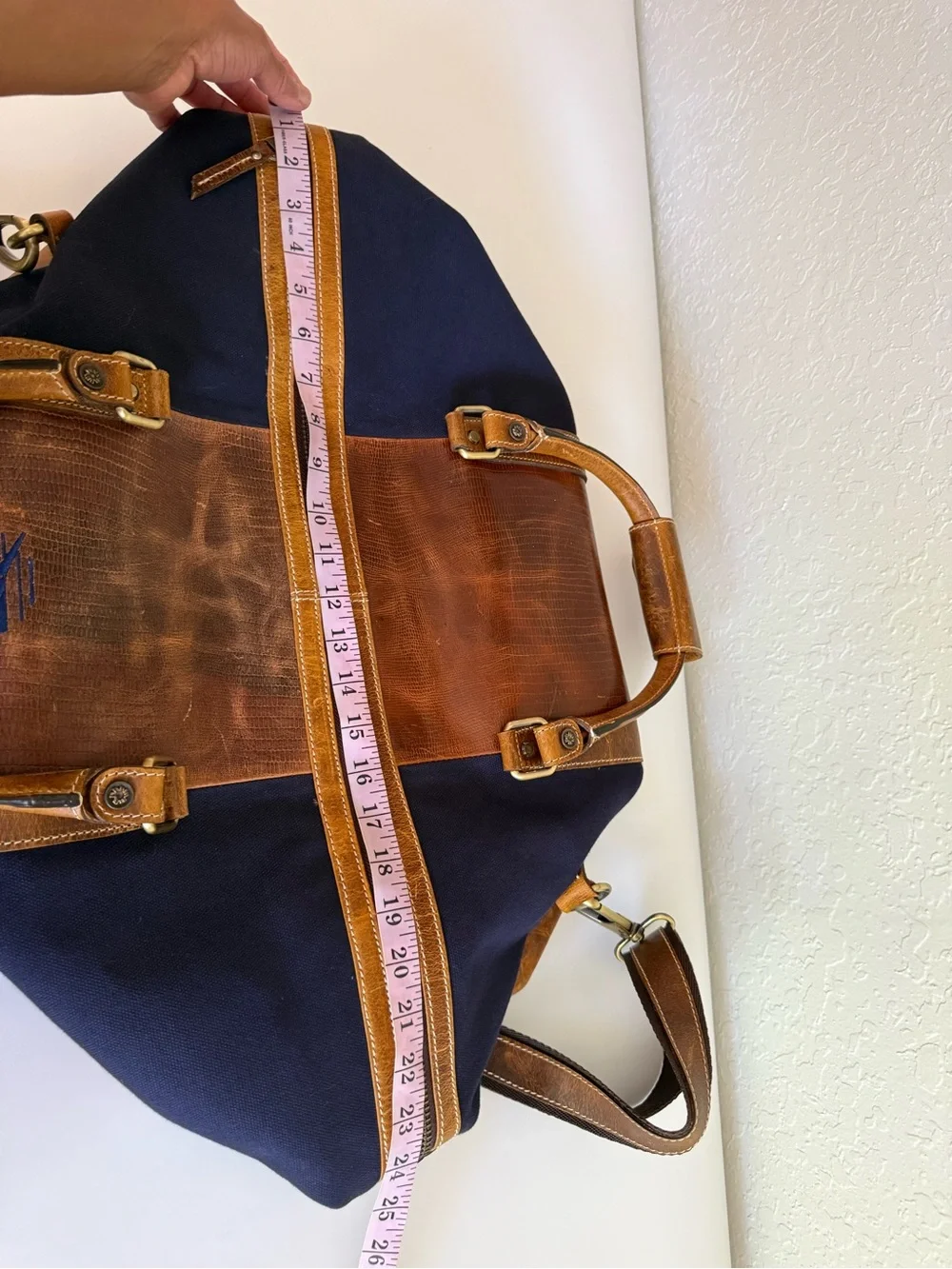 F.H Wadsworth Nylon/leather Weekender Bag